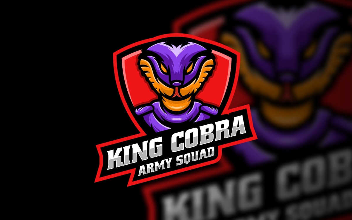 King cobra games logo vector free download