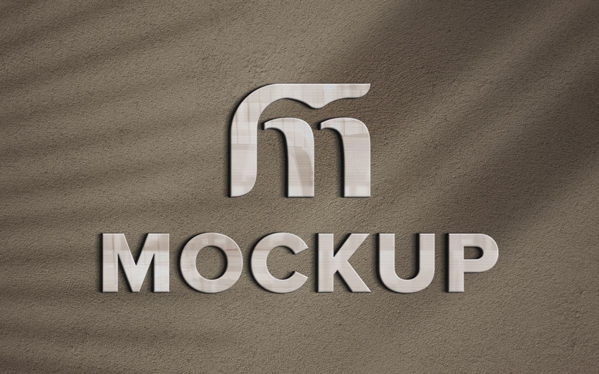 Embossed Metallic Logo Mockup - Graphicsfuel