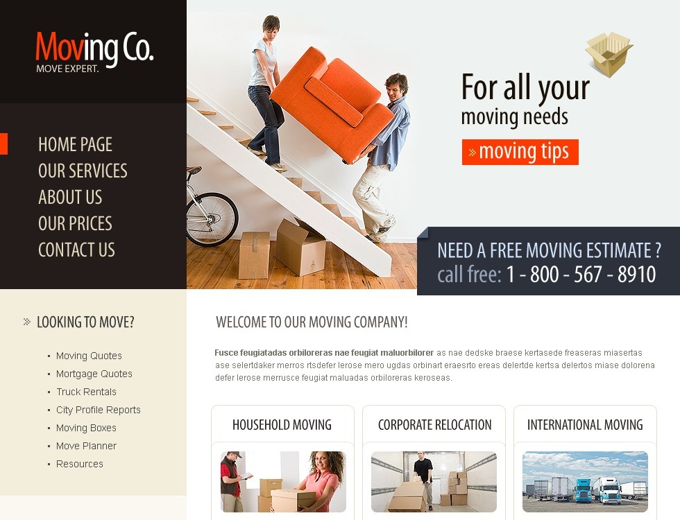 Moving Company Website Template #23222 TemplateMonster Moving Company Website Template #23222 TemplateMonster