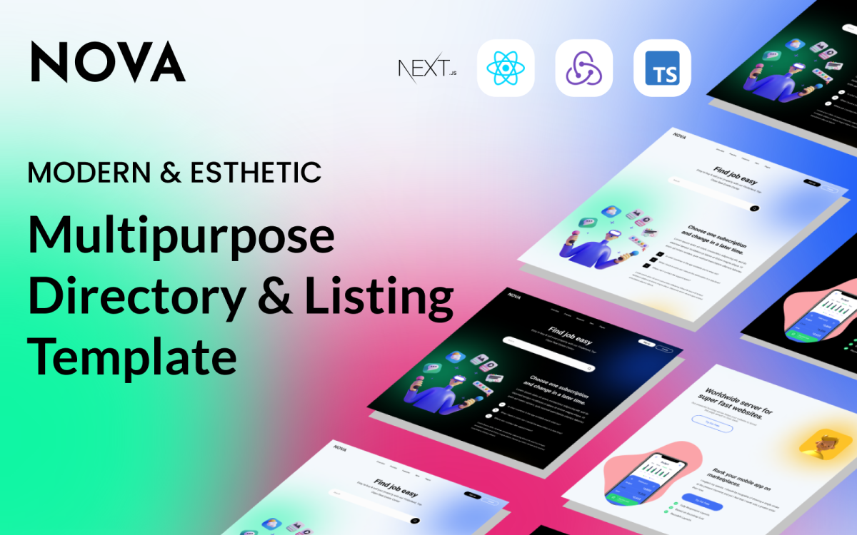 Nova Multipurpose Listing Directory Theme Nextjs React Template