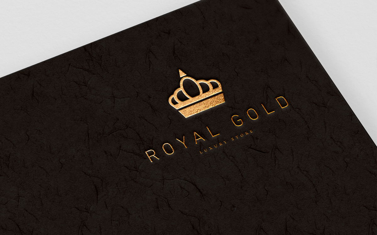 Fancy 3d gold golden text metal logo icon design Vector Image