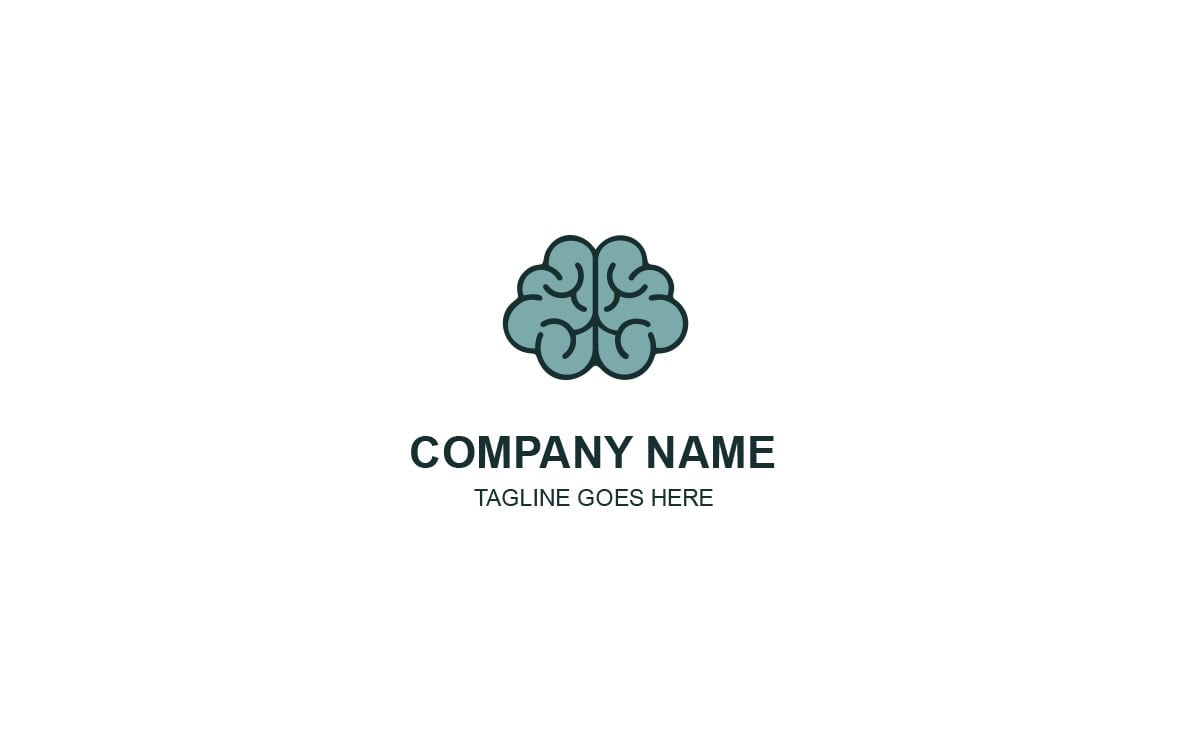 Premium Vector  Brain test logo design template