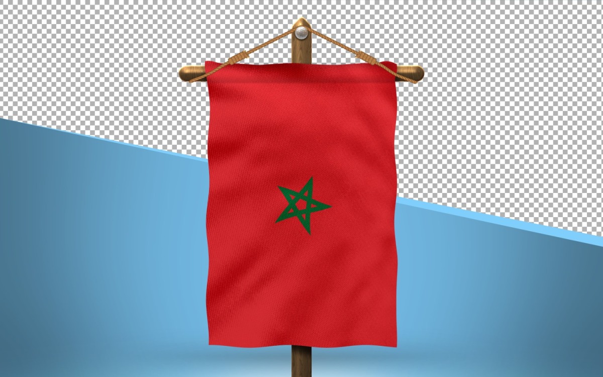 Sfondo di design bandiera Marocco Hang - TemplateMonster