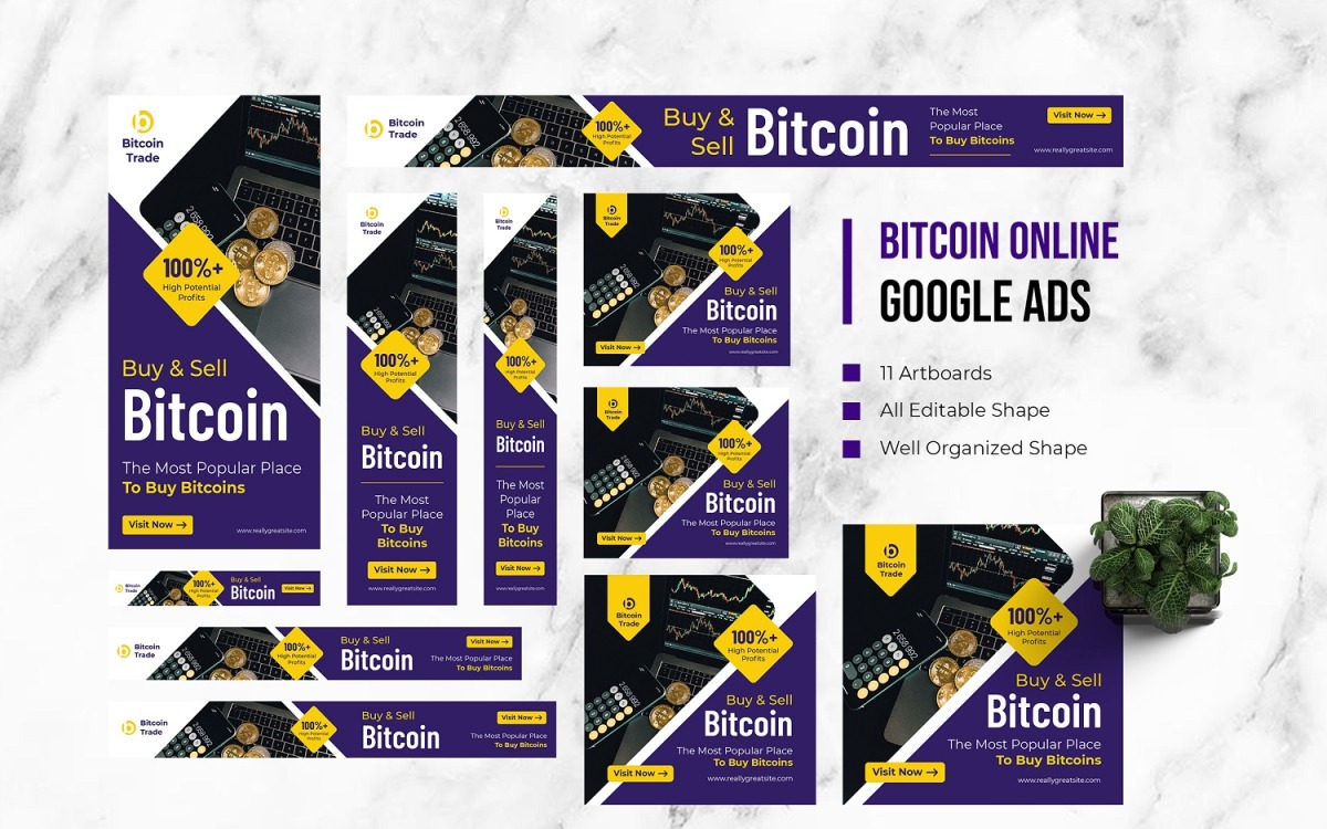 Bitcoin Online Google Ads #235106 - TemplateMonster