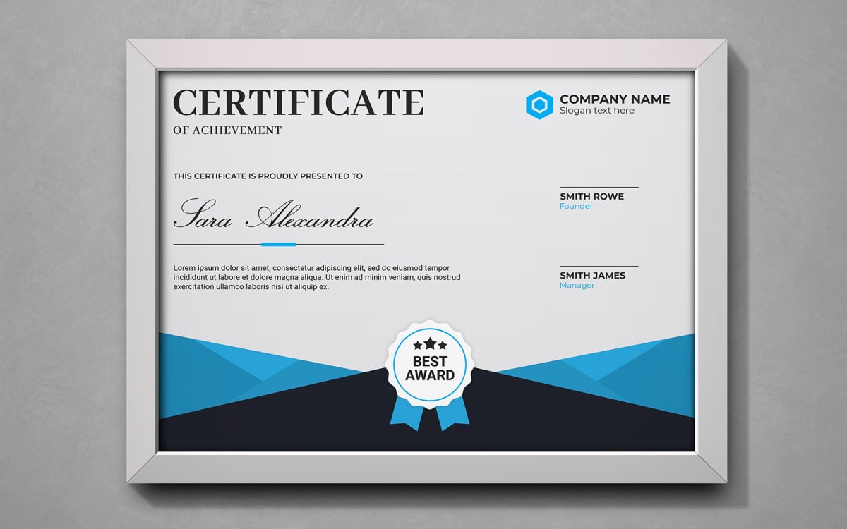 Certificate Templates Psd