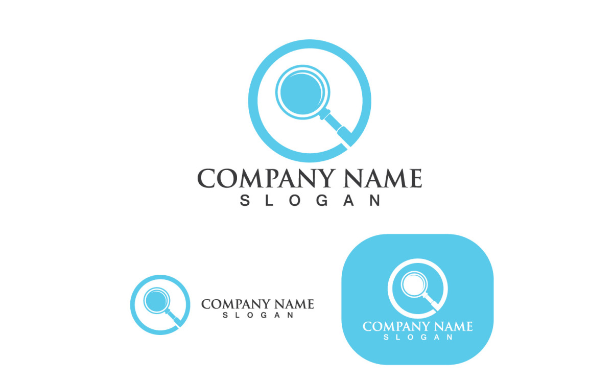 Blue Magnifying Glass Logo | BrandCrowd Logo Maker