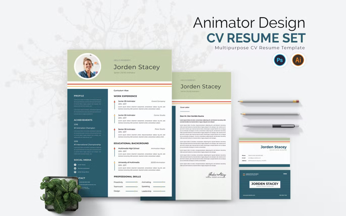 Animator Design Cv Resume #237726 - TemplateMonster