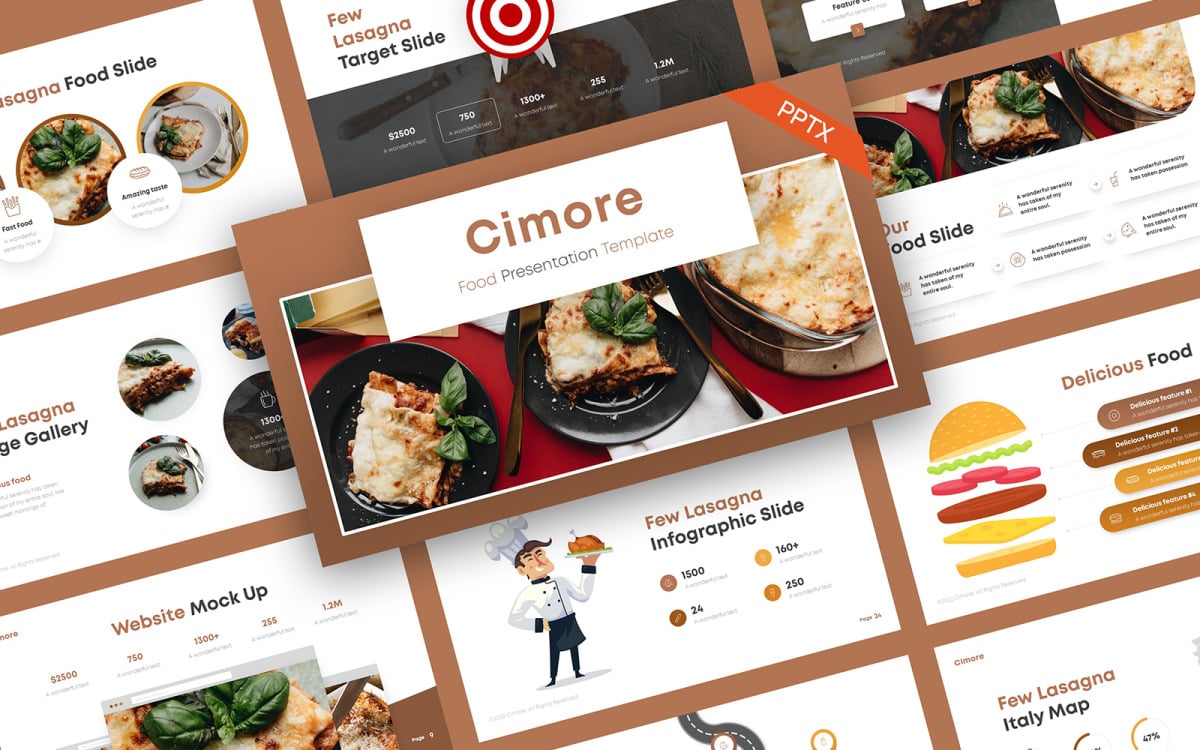 Cimore Food Modern Шаблоны презентаций PowerPoint