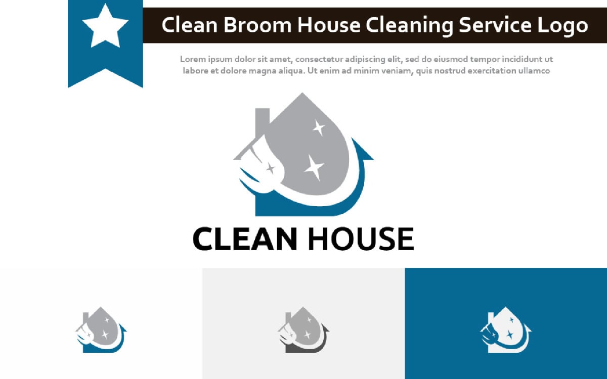 brosse propre balai service de nettoyage de maison logo de l'espace négatif  7839997 Art vectoriel chez Vecteezy