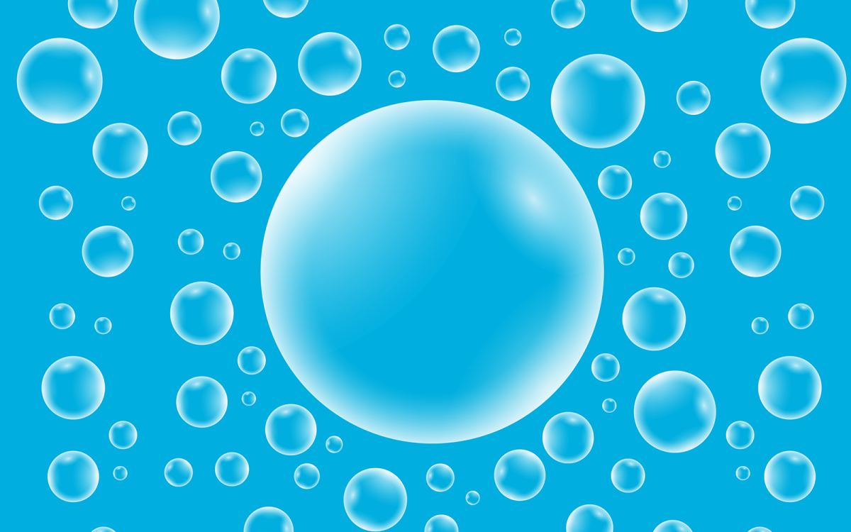 Water Bubbles Background Illustration - TemplateMonster
