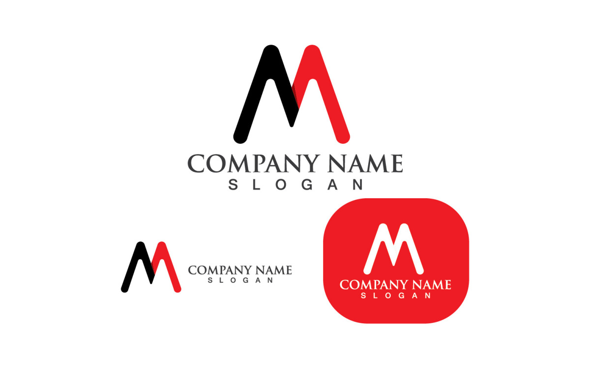 Premium Vector  Double m logo design logo bundle with three different  shapes