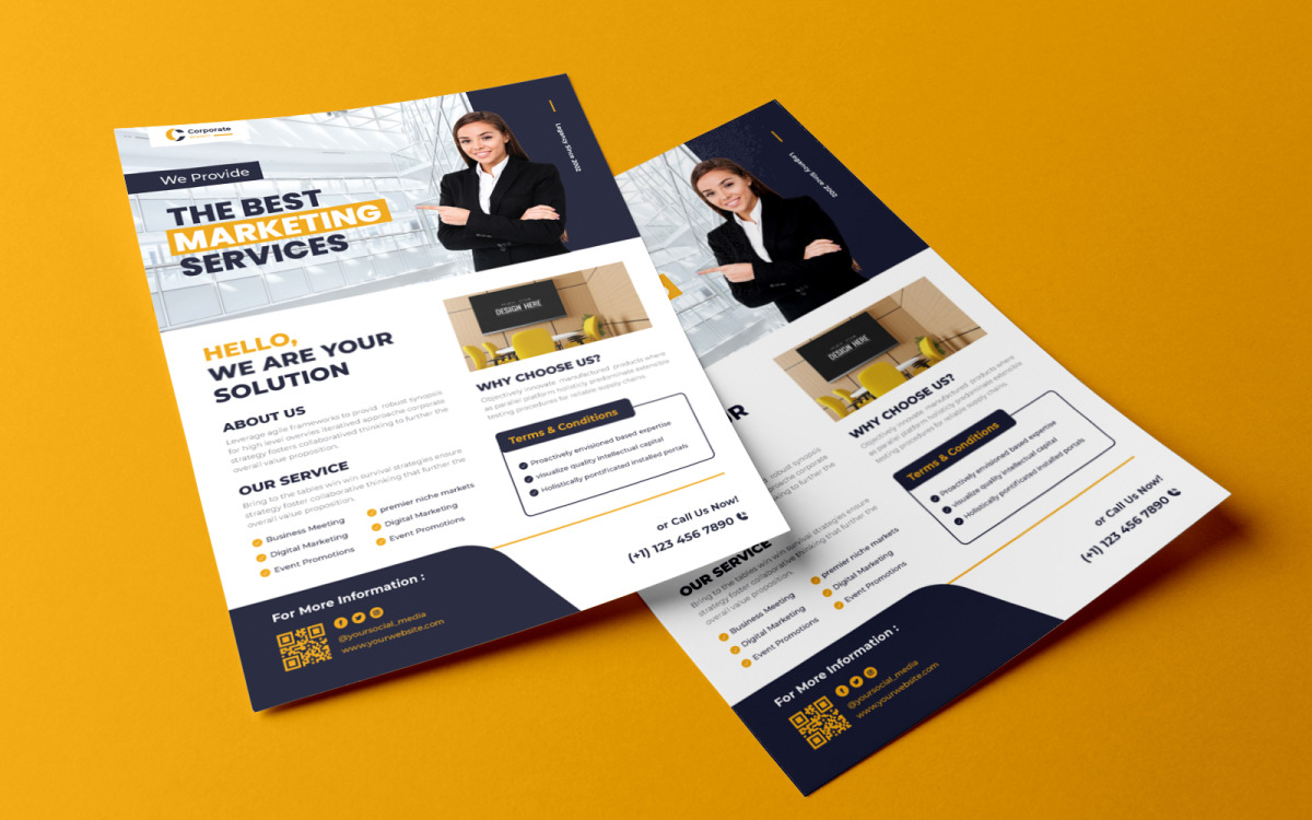 Corporate Poster/Flyer Template #249829 - TemplateMonster