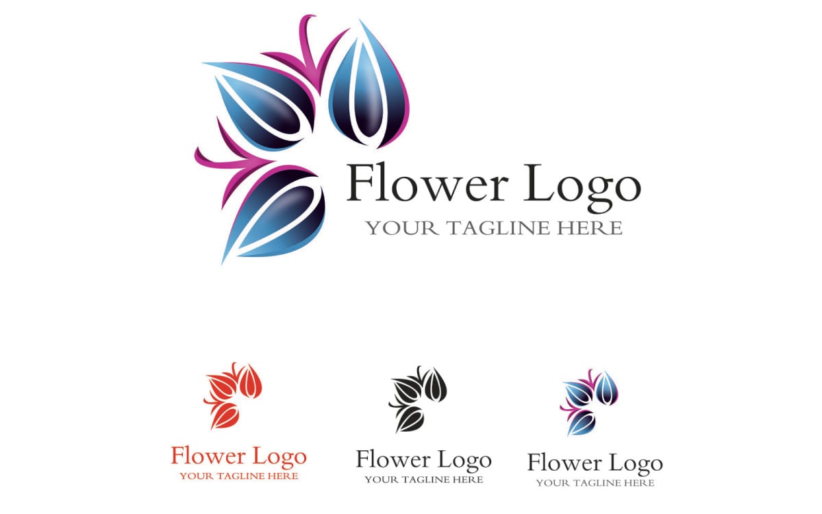 Red Rose Flower Vector Logo Design, Abstract Rose Line Art, Flower Logo  Outline Stock Vector | Adobe Stock