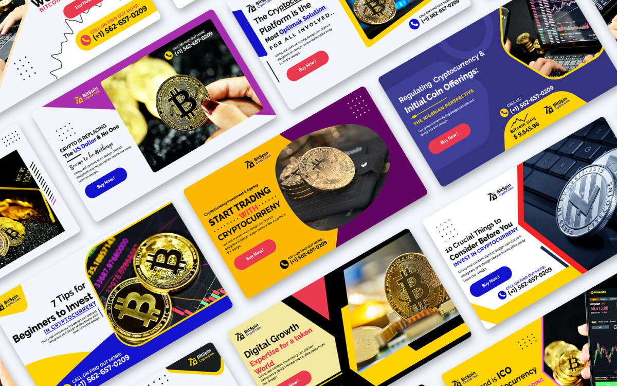 Crypto Currency Youtube Thumbnails #252501 - TemplateMonster