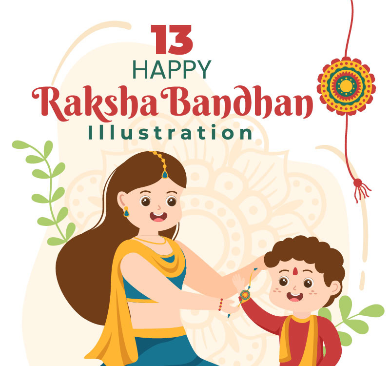 13 Happy Raksha Bandhan Illustration - TemplateMonster