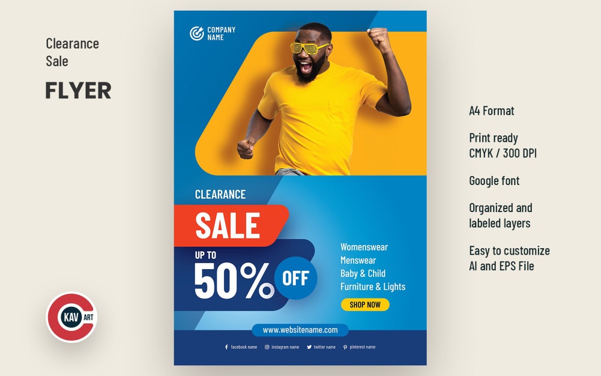 Product Fashion Promotion Flyer Template - Crella