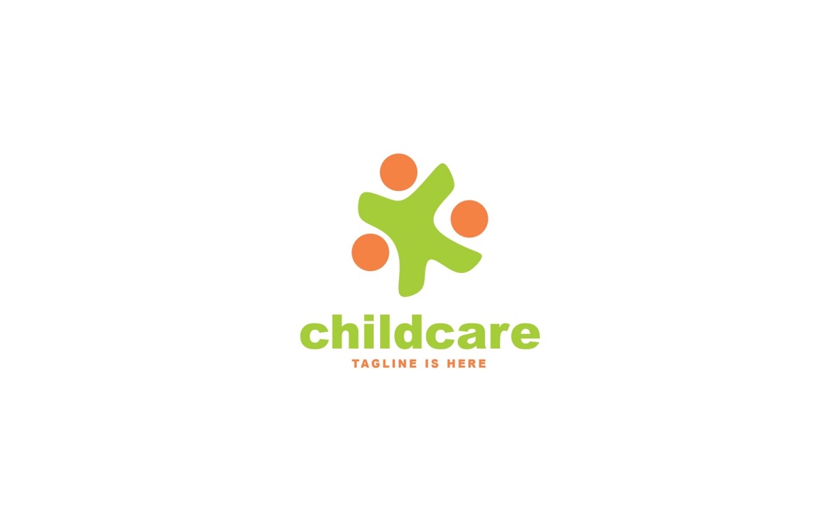 Child care logo baby on white background Vector Image
