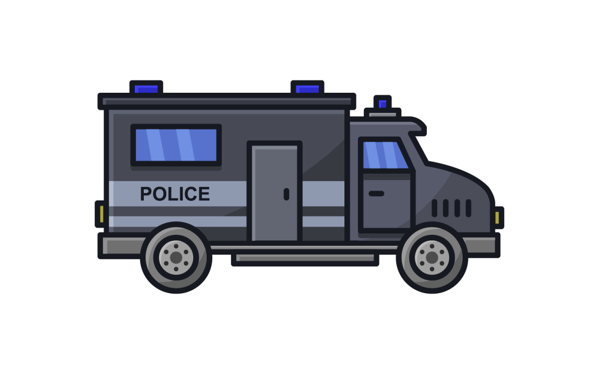 Voiture Police Vecteur Politique Durgence Véhicule Camion Et Vus