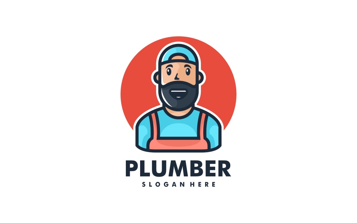 Plumber Mascot Cartoon Logo #266794 - TemplateMonster