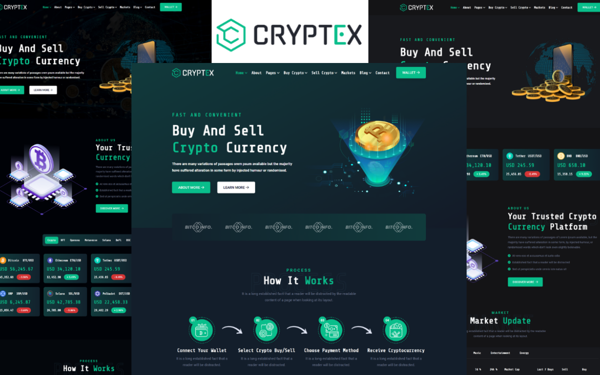 Cryptex - Crypto Exchange HTML5 Template