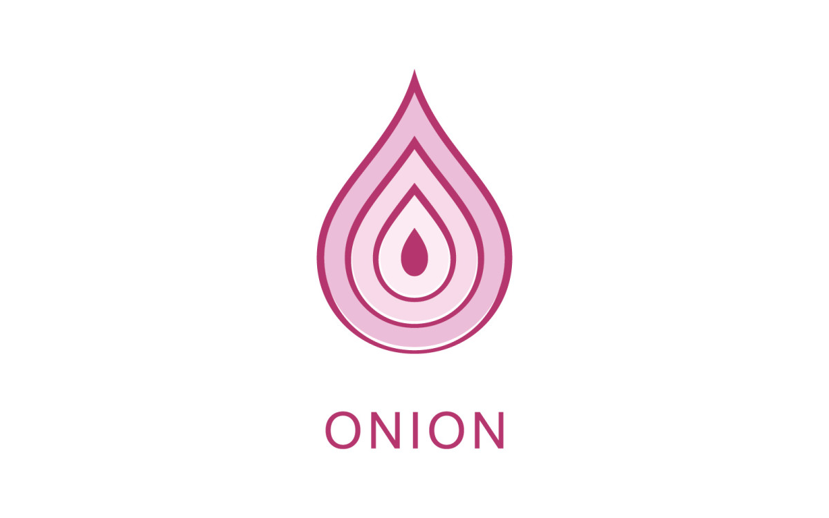 White onion on soil logo design icon symbol Vector Image