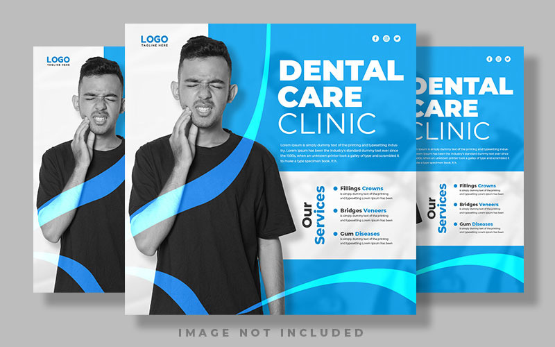 Dentist And Health Care Social Media Banner TemplateMonster, Dental Ads  Design