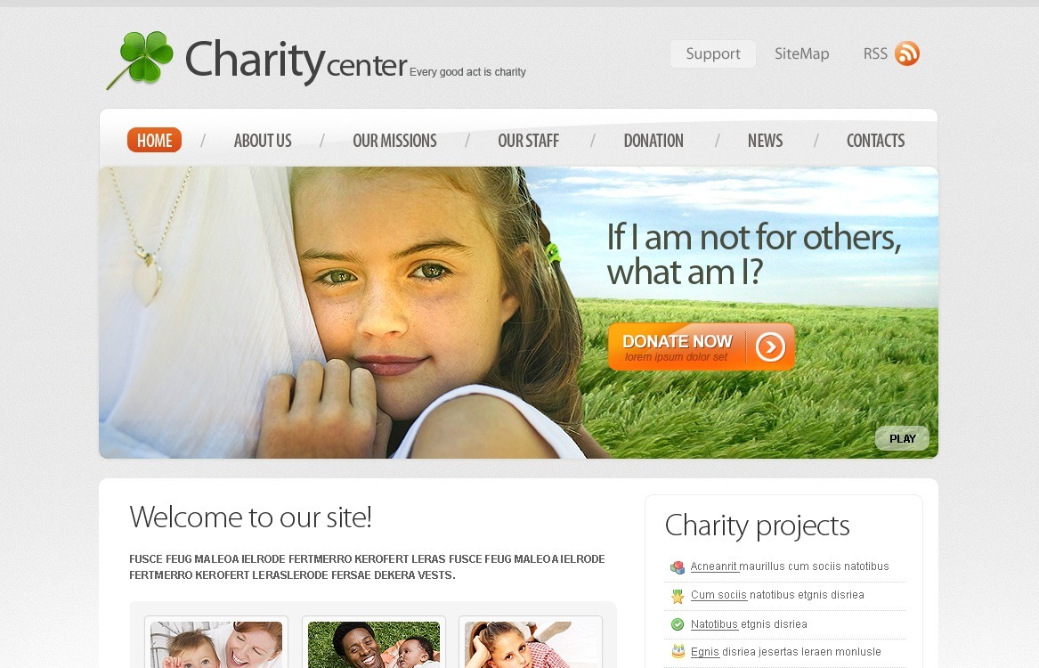 Charity Website Template #27199 TemplateMonster