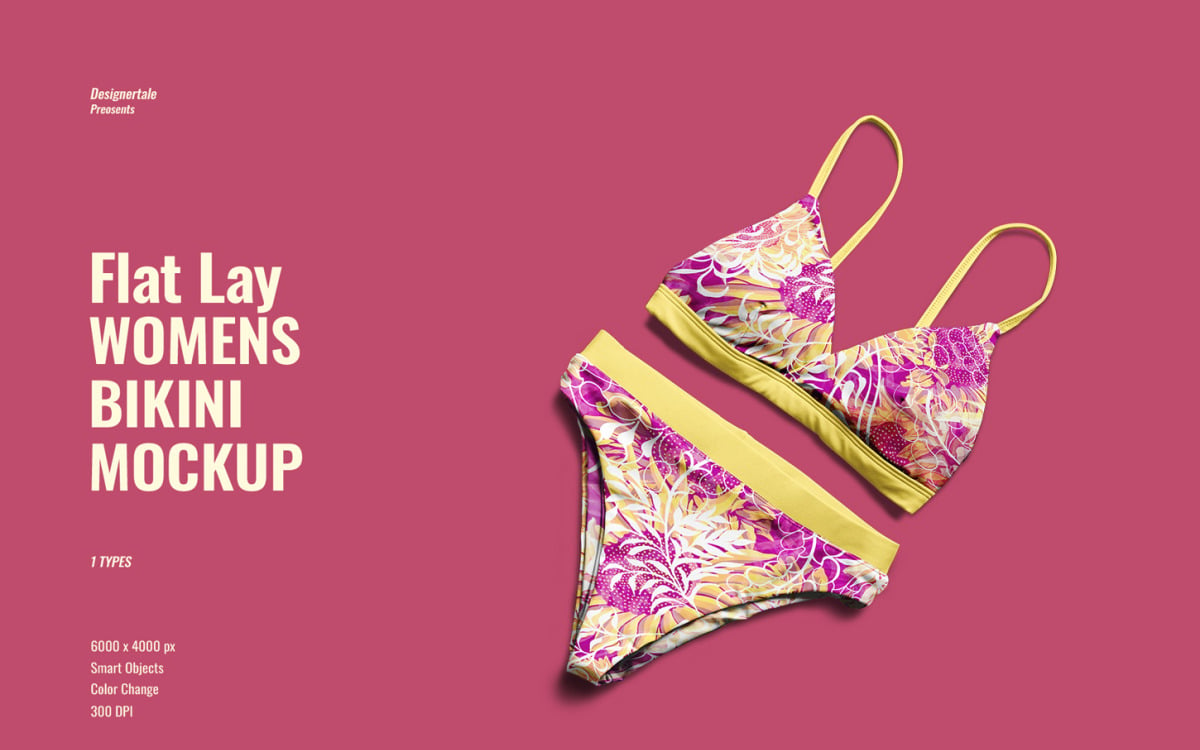 Maqueta de bikini de mujer Flat Lay #271281 - TemplateMonster