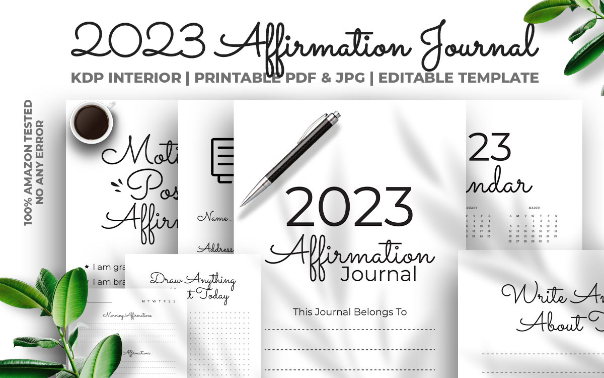 2023 Affirmation Journal KDP Interior - TemplateMonster