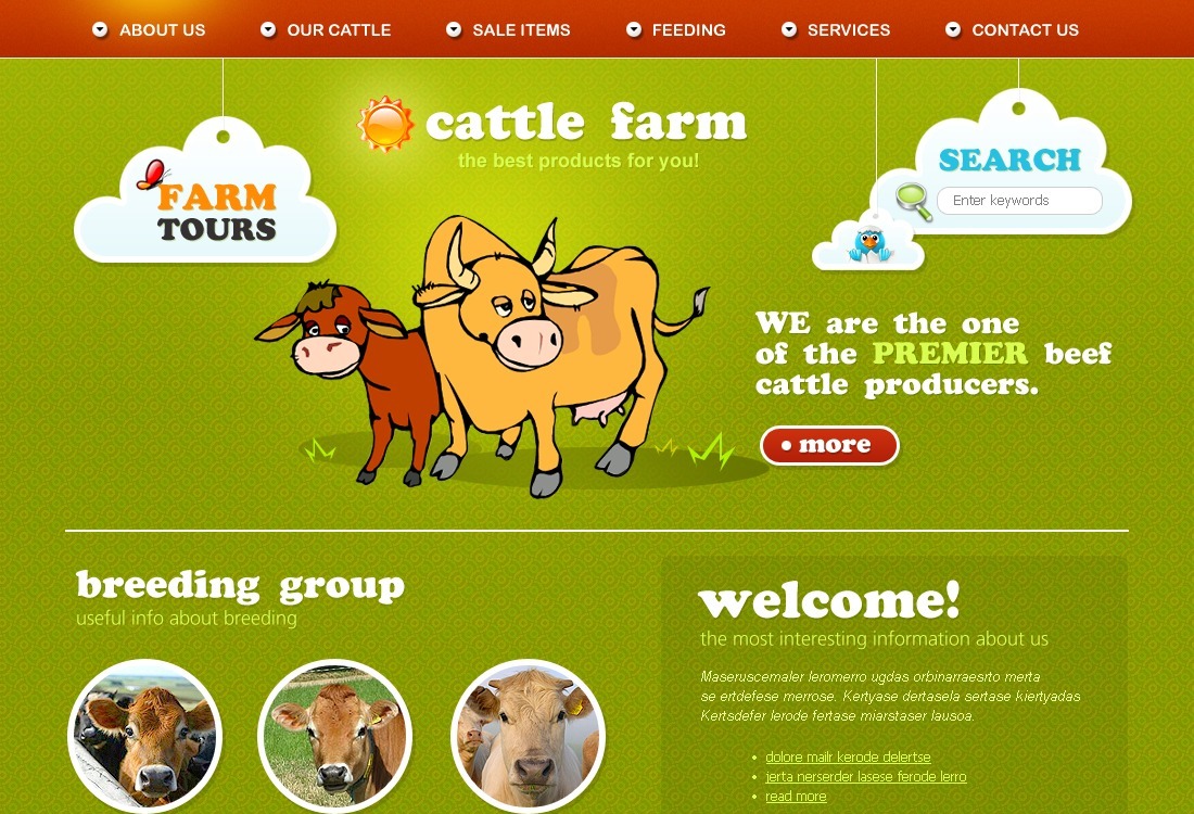 Farm Website Template #27646 - TemplateMonster