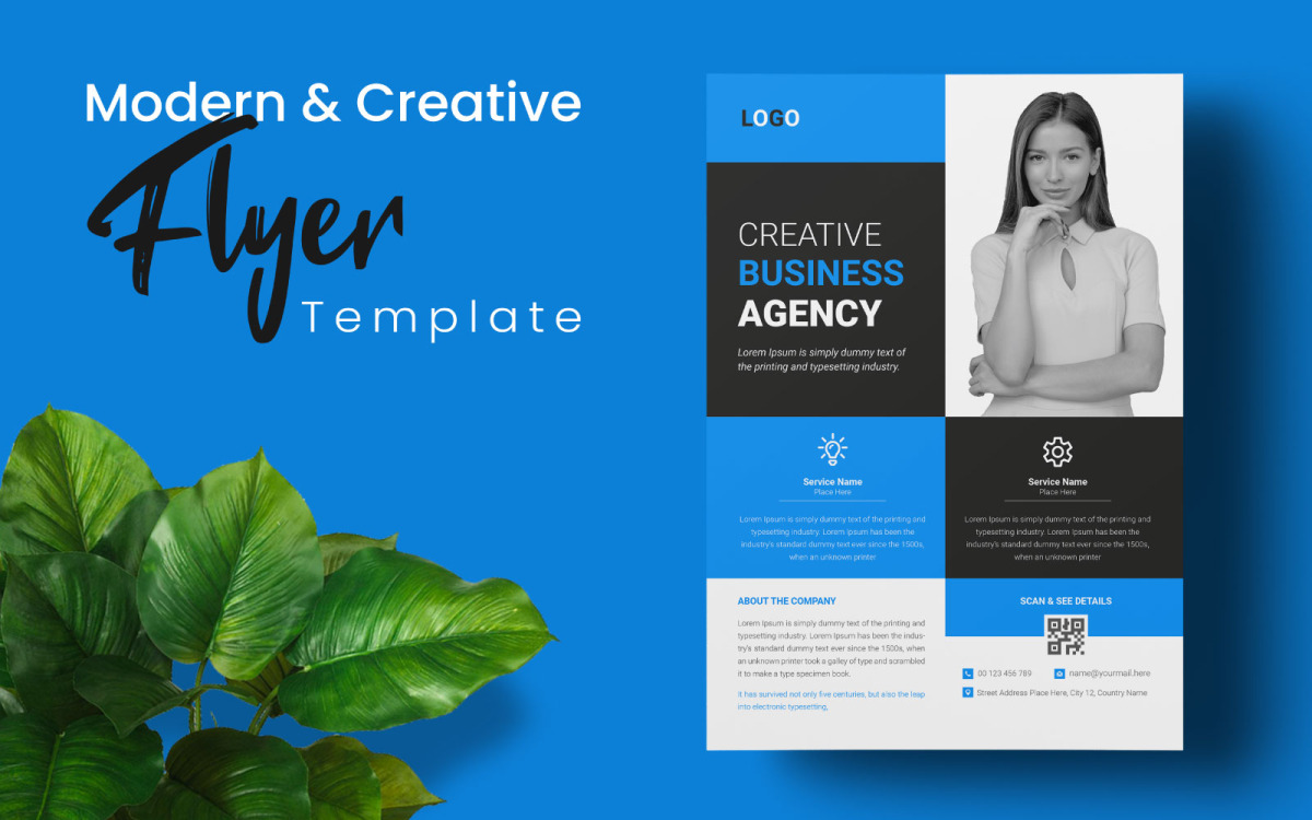 Clean and Modern Flyer Design Template - TemplateMonster
