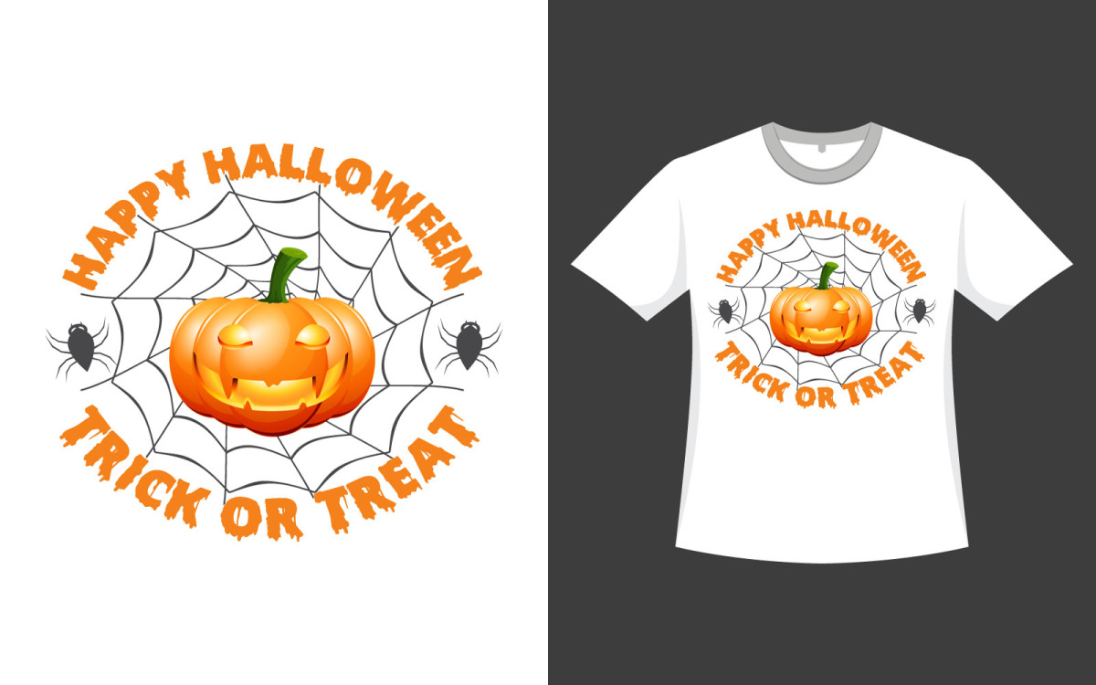 Halloween Fashionable T-shirt Design - TemplateMonster