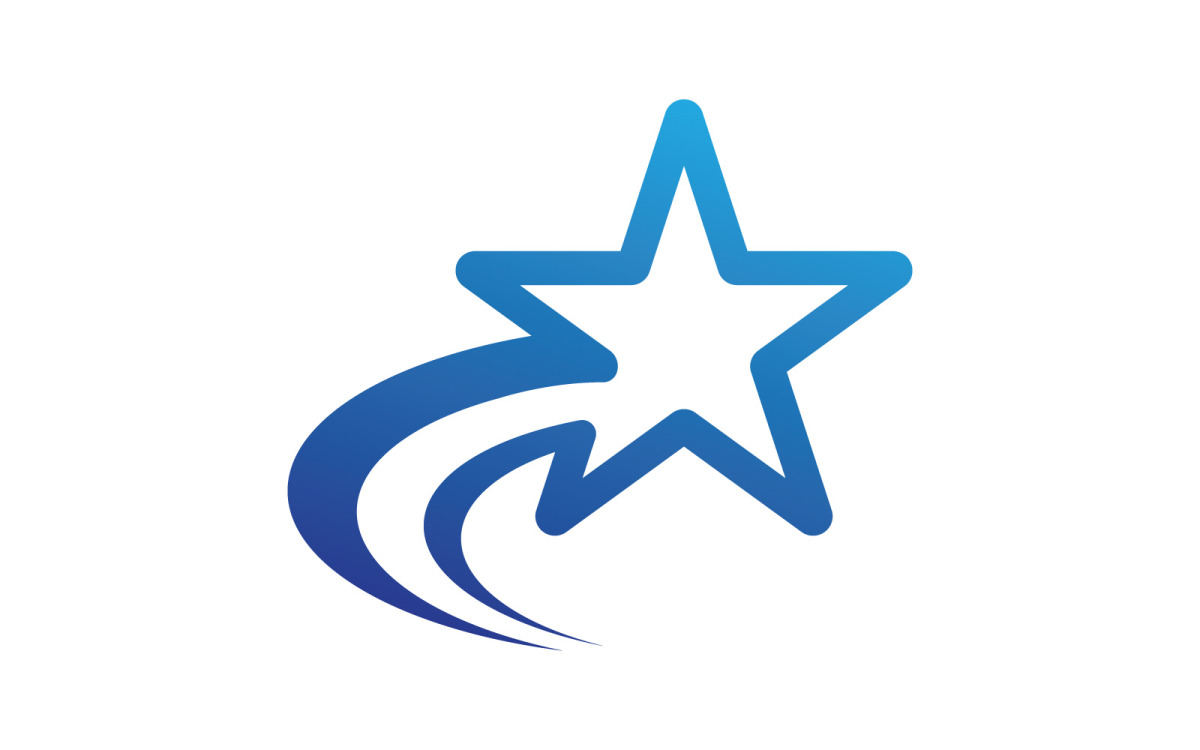 White star logo on blue background on Craiyon