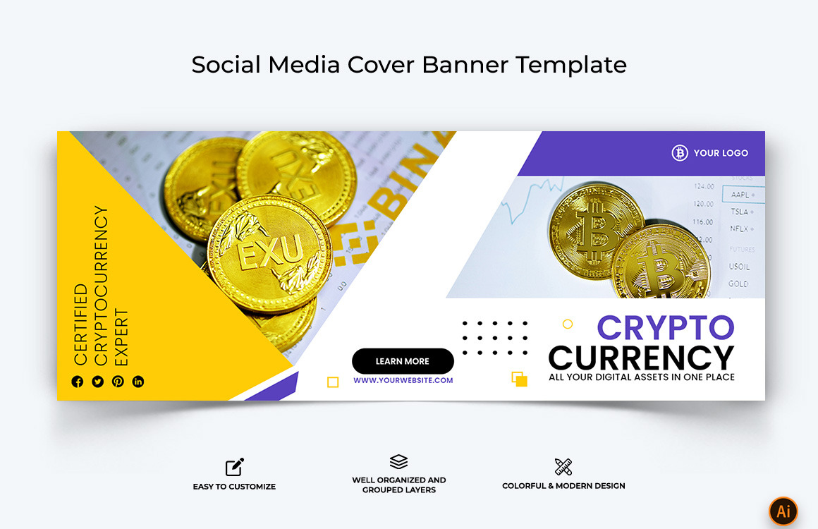 CryptoCurrency Facebook Cover Banner Design-22