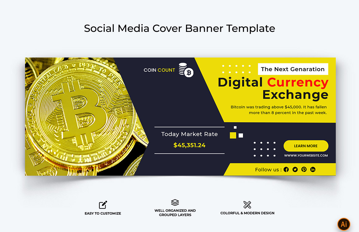 CryptoCurrency Facebook Cover Banner Design-27