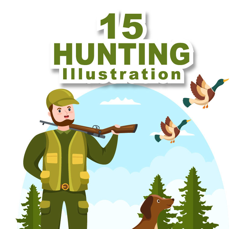 15 Wild Animals Hunting Illustration - TemplateMonster 15 Wild Animals Hunting Illustration - TemplateMonster