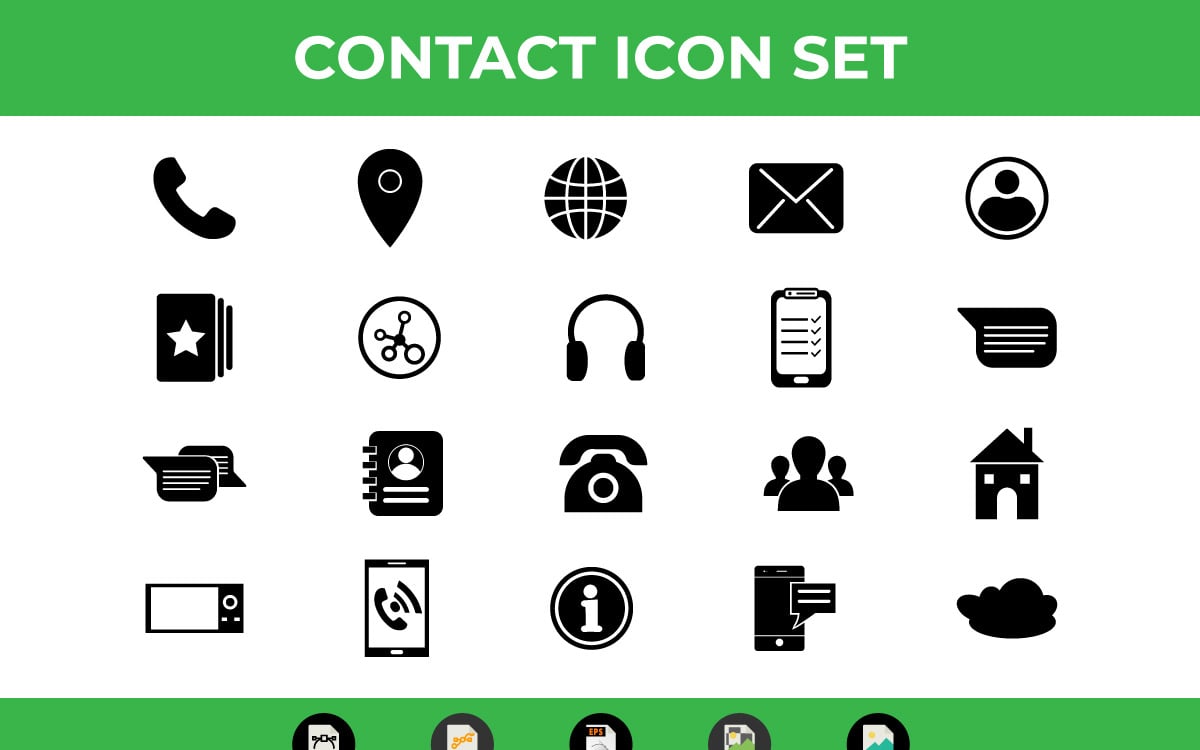 contact icon set