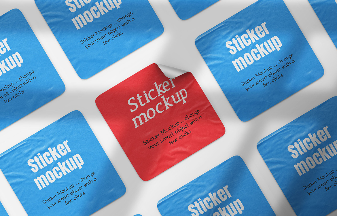 Imagens vetoriais Sticker mockup