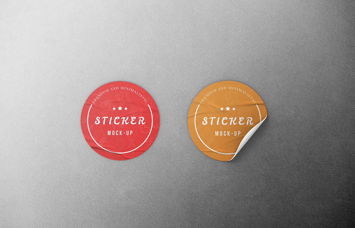 Imagens vetoriais Sticker mockup