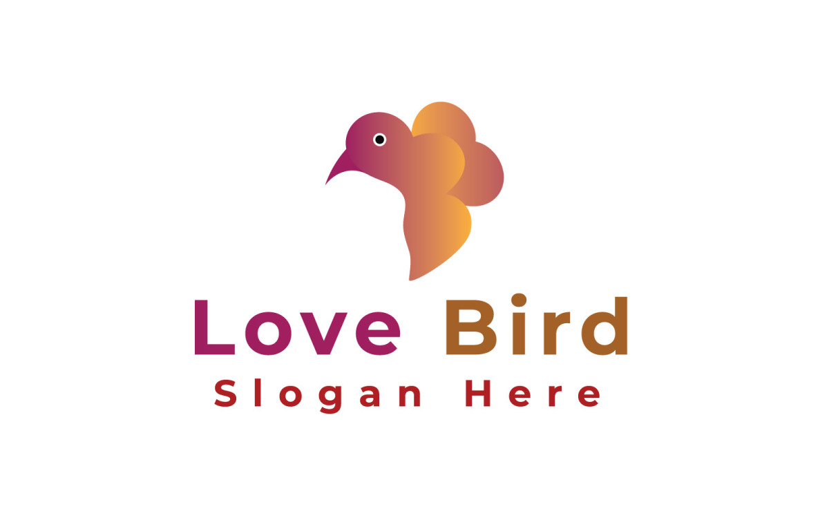 A Love Bird Logo Design Isolated On Plain Background. Royalty Free SVG,  Cliparts, Vectors, and Stock Illustration. Image 100748104.