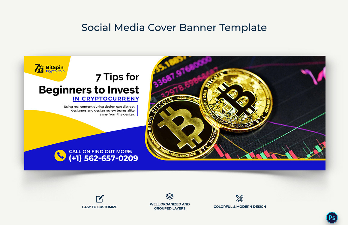 Crypto Currency Facebook Cover Banner Template-11