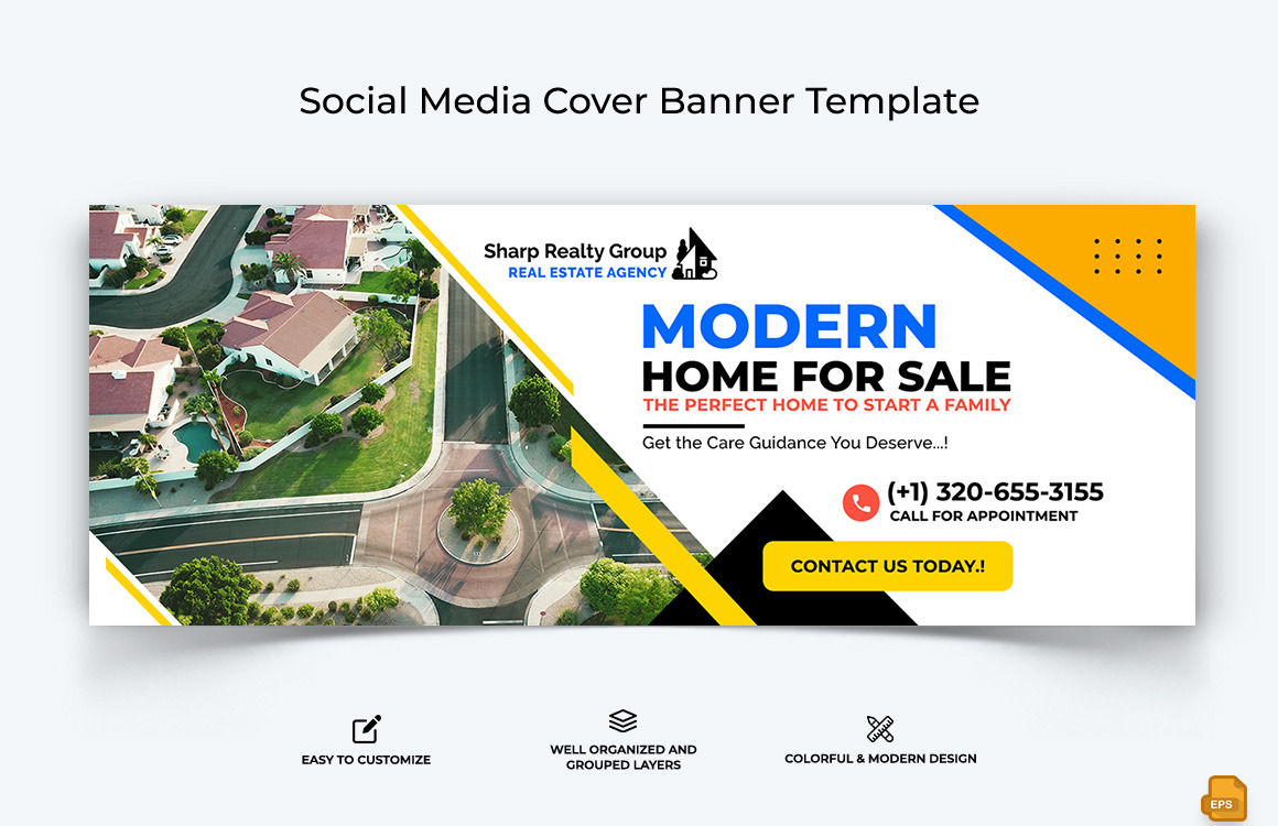 Real Estate Facebook Cover Banner Design-001