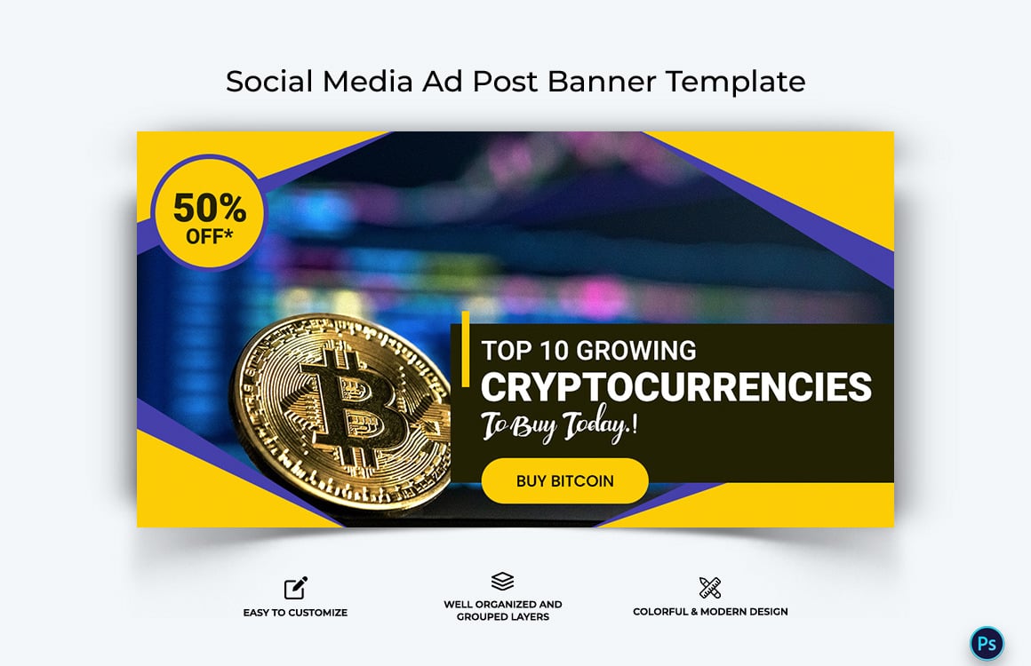 Crypto Currency Facebook Ad Banner Template-08