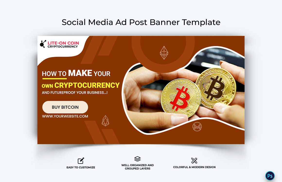 Crypto Currency Facebook Ad Banner Template-10