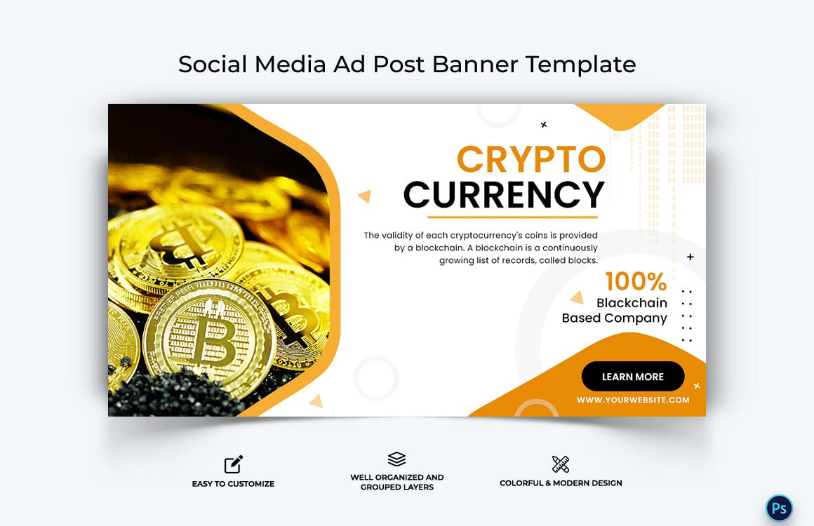Crypto Currency Facebook Ad Banner Template-21