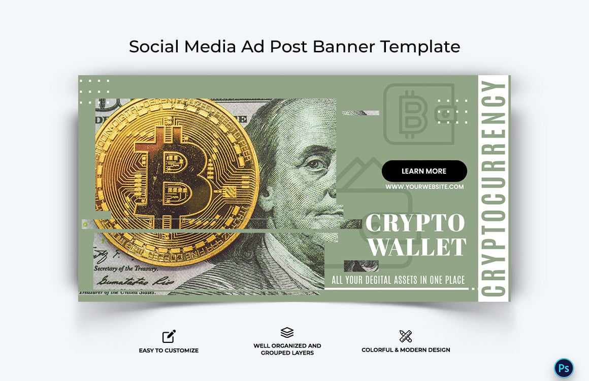 Crypto Currency Facebook Ad Banner Template-24