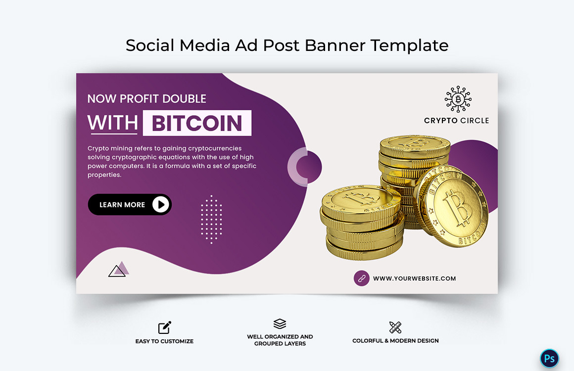 Crypto Currency Facebook Ad Banner Template-31