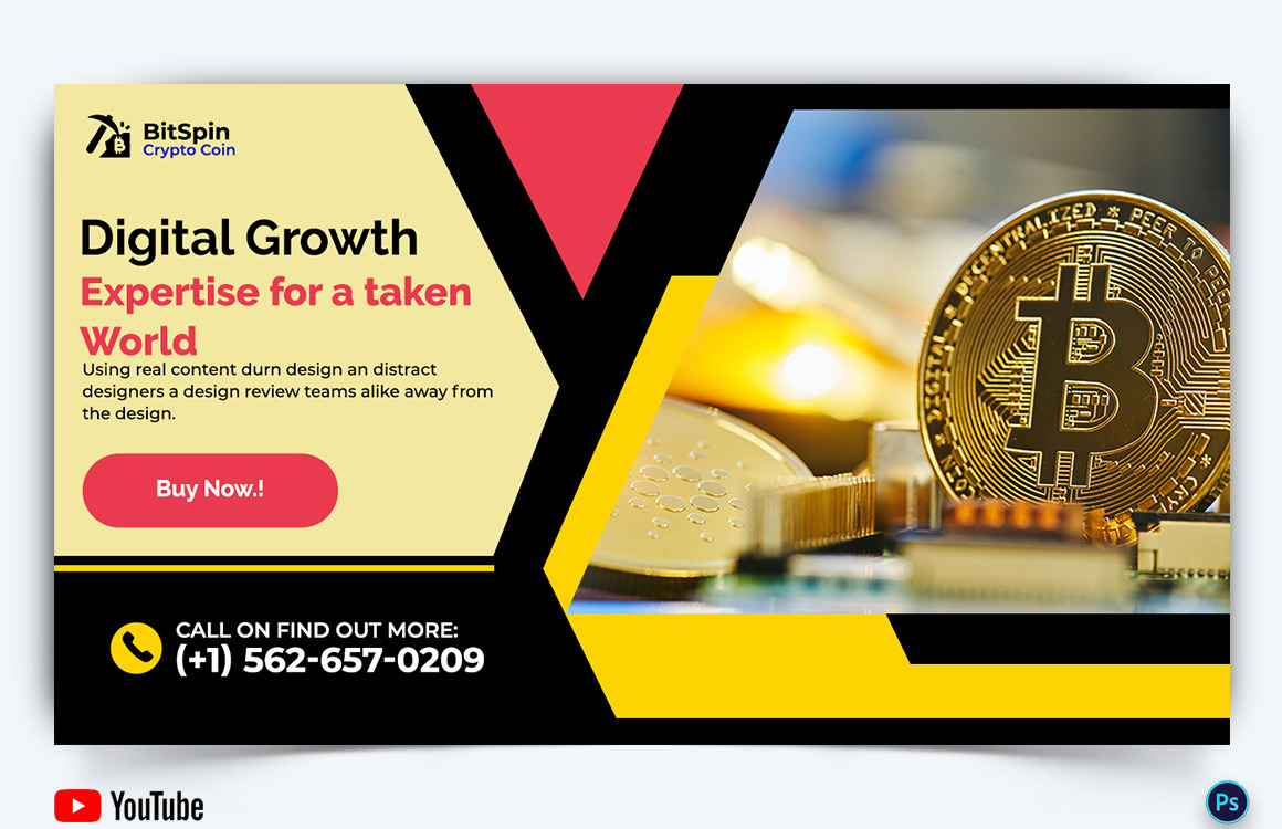Cryptocurrency YouTube Thumbnail Design Template-13