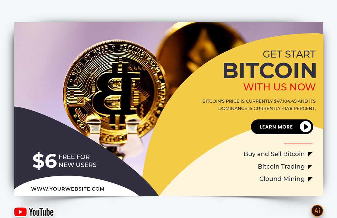 Cryptocurrency YouTube Thumbnail Design -36 - TemplateMonster