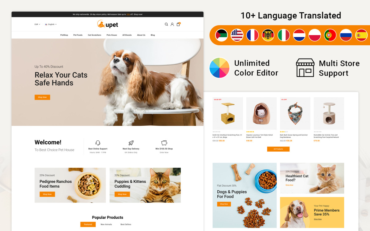 Pet Care and Pet Shop Prestashop Responsive Theme Pet Care and Pet Shop Prestashop Responsive Theme